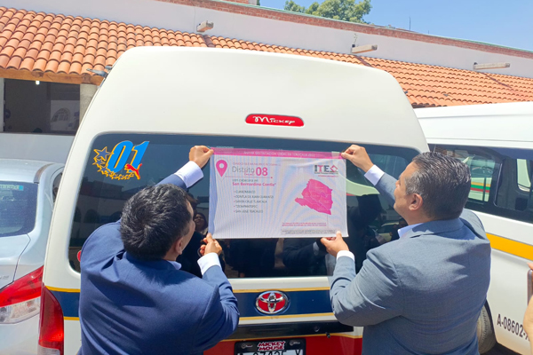 Difundirán nueva distritación de Tlaxcala en unidades del transporte público