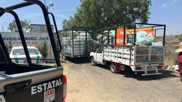 Propaet y Policía de Tlaxcala monta operativo contra vehículos de Puebla cargados con basura