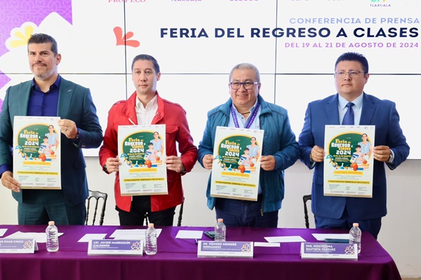 Autoridades de Tlaxcala anuncian feria de regreso a clases