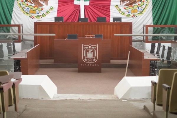 Inicia Congreso de Tlaxcala trabajos para adecuar la Sala de Sesiones