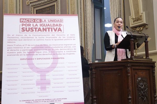 Firma Congreso de Puebla Pacto de la Unidad por la Igualdad Sustantiva