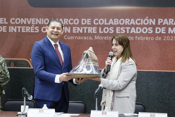 Puebla y Morelos firman Convenio para atender seguridad e impulsan desarrollo económico