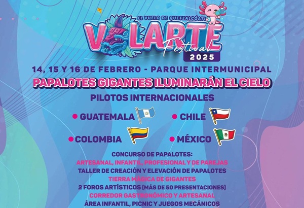 San Andrés Cholula invita a la 5ª edición del Festival Volarte del 14 al 16 de febrero