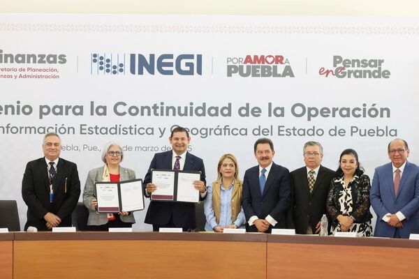 El convenio para la operación del Comité Estatal en Puebla tiene el propósito de generar información y datos para el desarrollo nacional