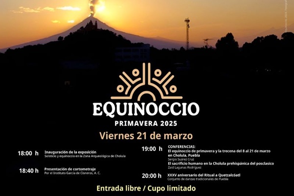 Del 20 al 23, Zona Arqueológica de Cholula será sede del Festival Equinoccio 2025