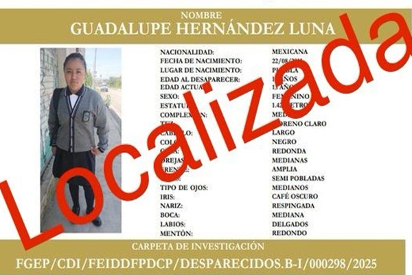 FGE Puebla localiza a Guadalupe N., de 13 años, por la cual bloquearon bulevar San Felipe