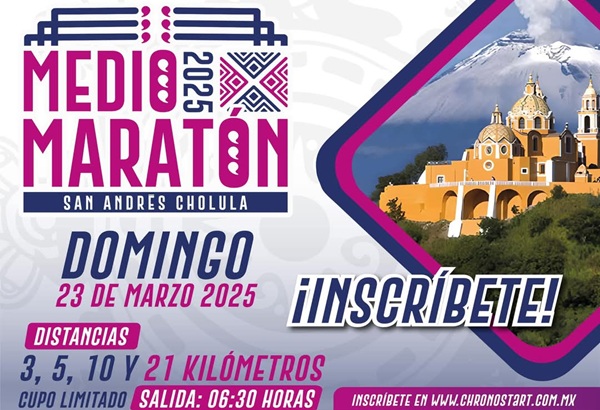 Invitan al Medio Maratón Equinoccio y Espectáculo de Lucha Libre en San Andrés Cholula