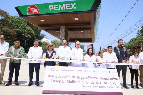 PEMEX inaugura gasolinera de Bienestar en Cuetzalan, Puebla; es la tercera a nivel nacional
