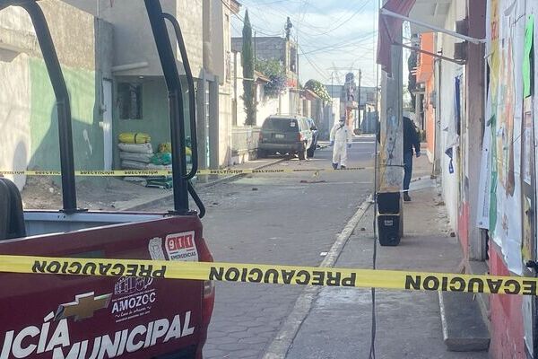 Un hombre fue asesinado a balazos en la Calle 3 sur en San Mateo Mendizábal, en Amozoc, se trata presuntamente del hijo de una delegada