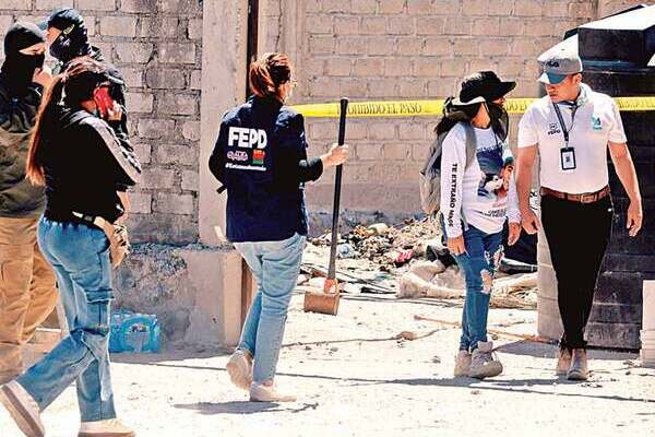 Ayer jueves la Comisión Nacional de Búsqueda llegó al rancho junto con integrantes del colectivo Guerreros Buscadores de Jalisco