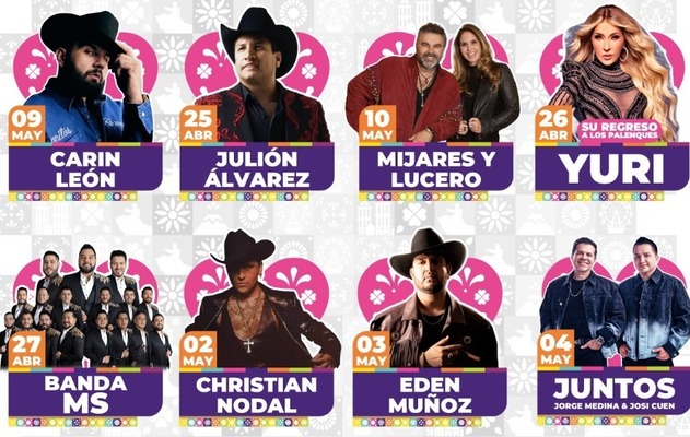 Feria de Puebla 2025 | Palenque sin gallos tendrá show de Julión Álvarez, Yuri, Banda MS; Christian Nodal; Lucero y Mijares... y más