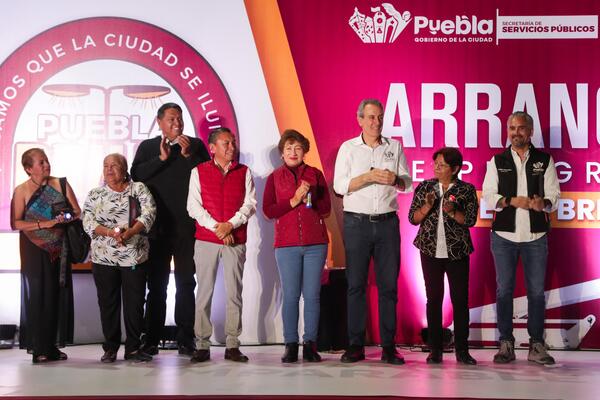 Como parte del Programa Puebla Brilla, fueron encendidas 320 luminarias con tecnología Led en este primer punto