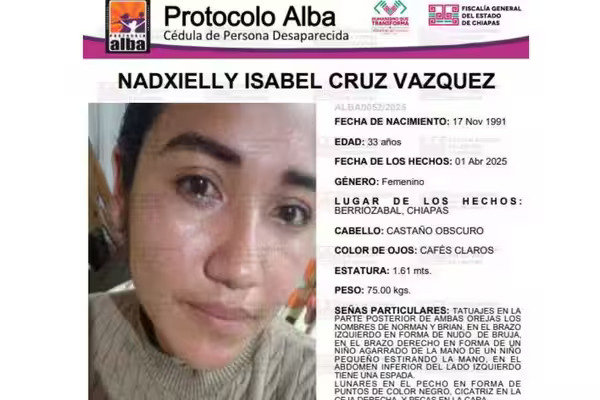 Por la oferta laboral en el grupo de Facebook, Nadxielly Isabel se traslado a Tuxtla Gutiérrez, donde fue la última vez que se le vió