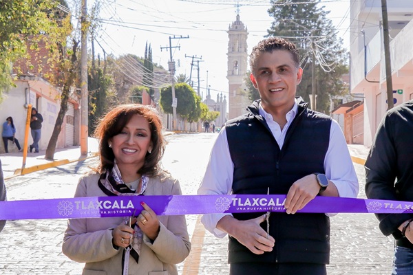 Concluyen obras en Ocotlán, Tlaxcala; alcalde Alfonso Sánchez y gobernadora encabezan entrega