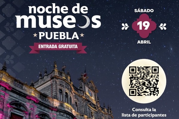 En la edición de abril de la Noche de Museos participaran 26 museos, recintos y parques de Puebla en el marco del Festival Sacro