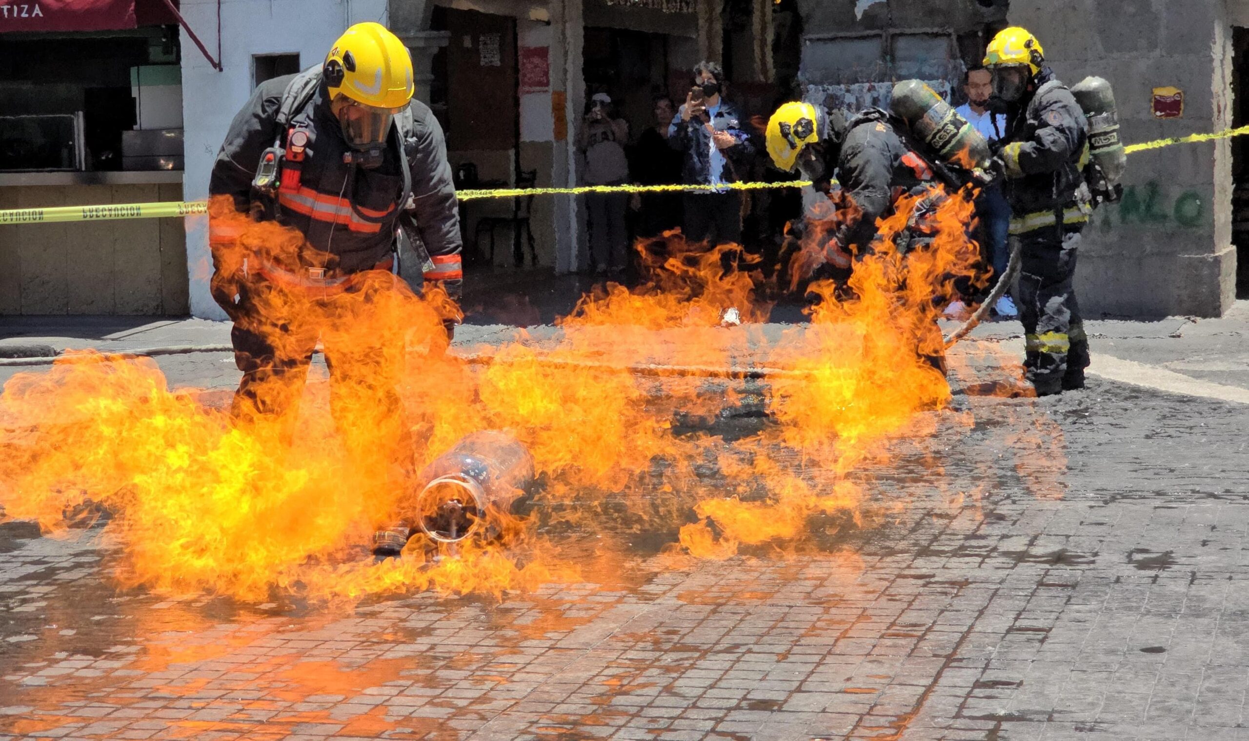 Como parte del simulacro de sismo, el Ayuntamiento de Puebla habilitó un Puesto de Mando, así como una Área de Concentración de Víctimas