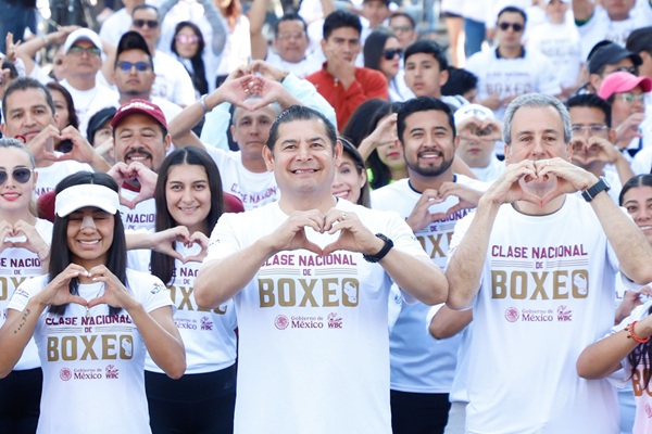 Por la paz y contra las adicciones, Puebla se unió a Clase Nacional de Boxeo de la presidenta Sheinbaum