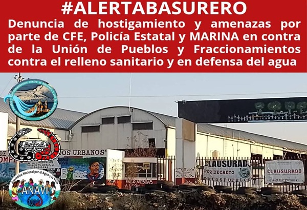 Unión de Pueblos contra el basurero de Cholula acusa a la Secretaría de Marina de intimidación