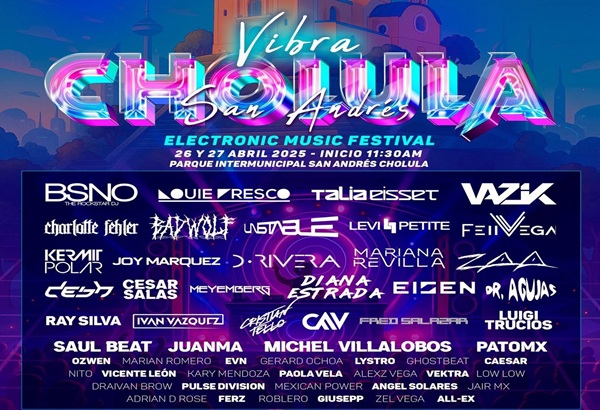 Vibra San Andrés Cholula presenta a 50 DJs al pie de la pirámide