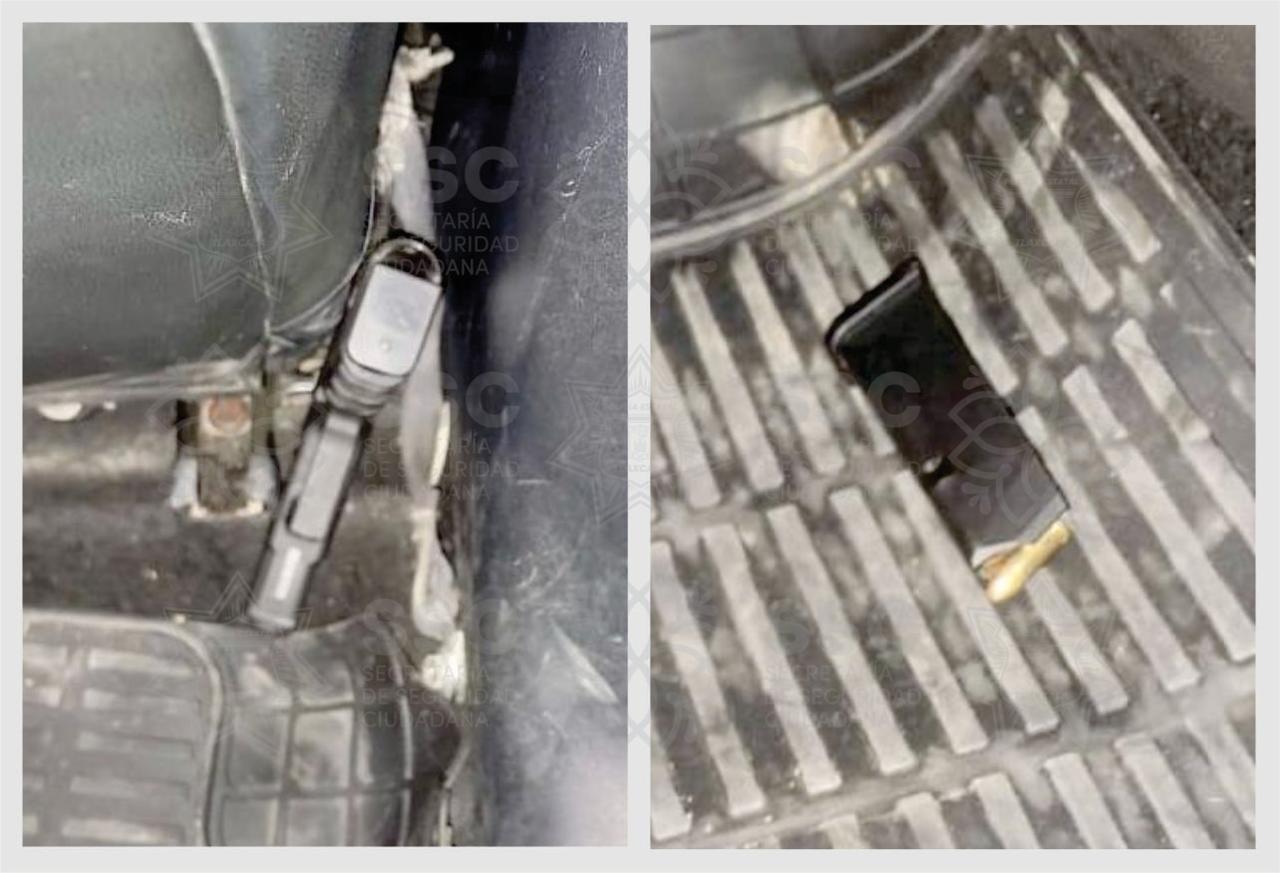 Como parte de dos acciones coordinadas de la SSC en Ixtacuixtla, también aseguraron un arma de fuego, dos cargadores y 23 cartuchos