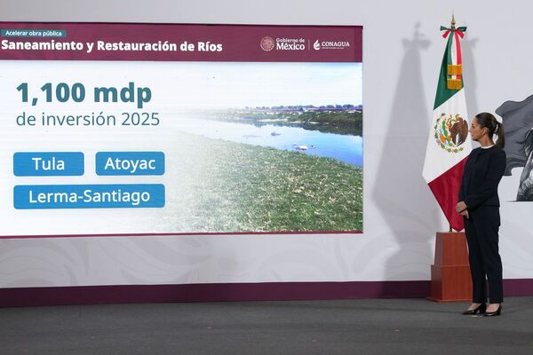 Conagua destinará 1,100 mdp para restaurar ríos Atoyac, Tula y Lerma-Santiago en 2025; habrá 30 mil 885 mdp para todo el país