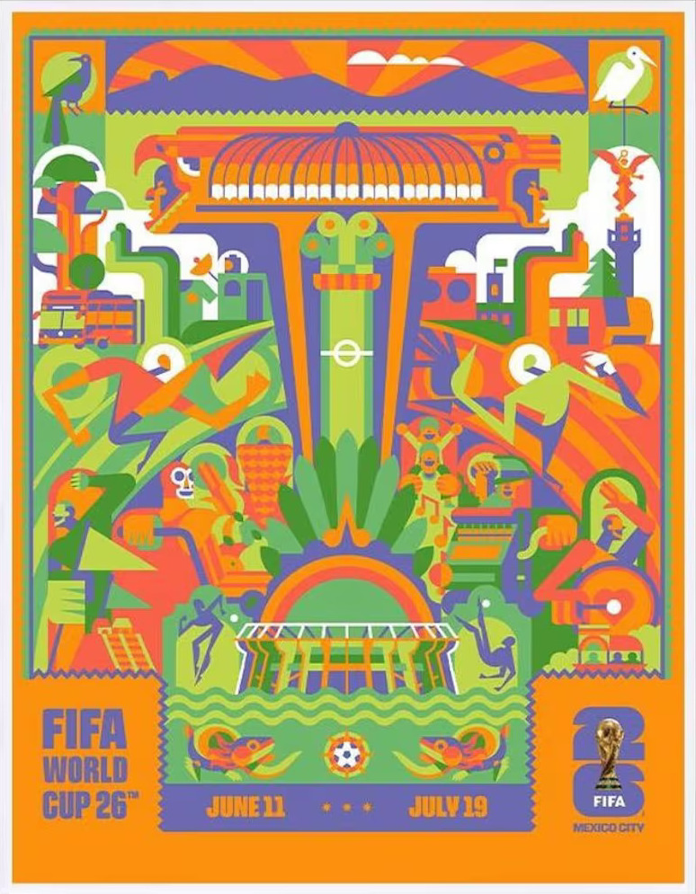 El póster oficial de la CDMX fue obra de Mario Cortés “Cuemanche”. Se han dado a conocer 13, incluidos los de Guadalajara y Monterrey.