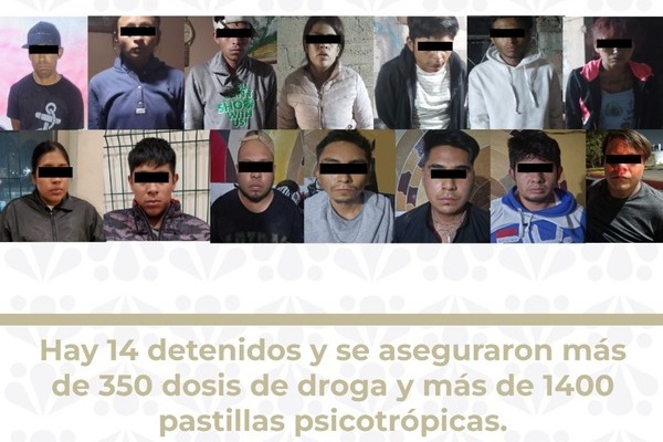 FGE y Defensa desmantela 5 puntos de venta de drogas en colonia Popular Castillotla y la autopista México-Puebla