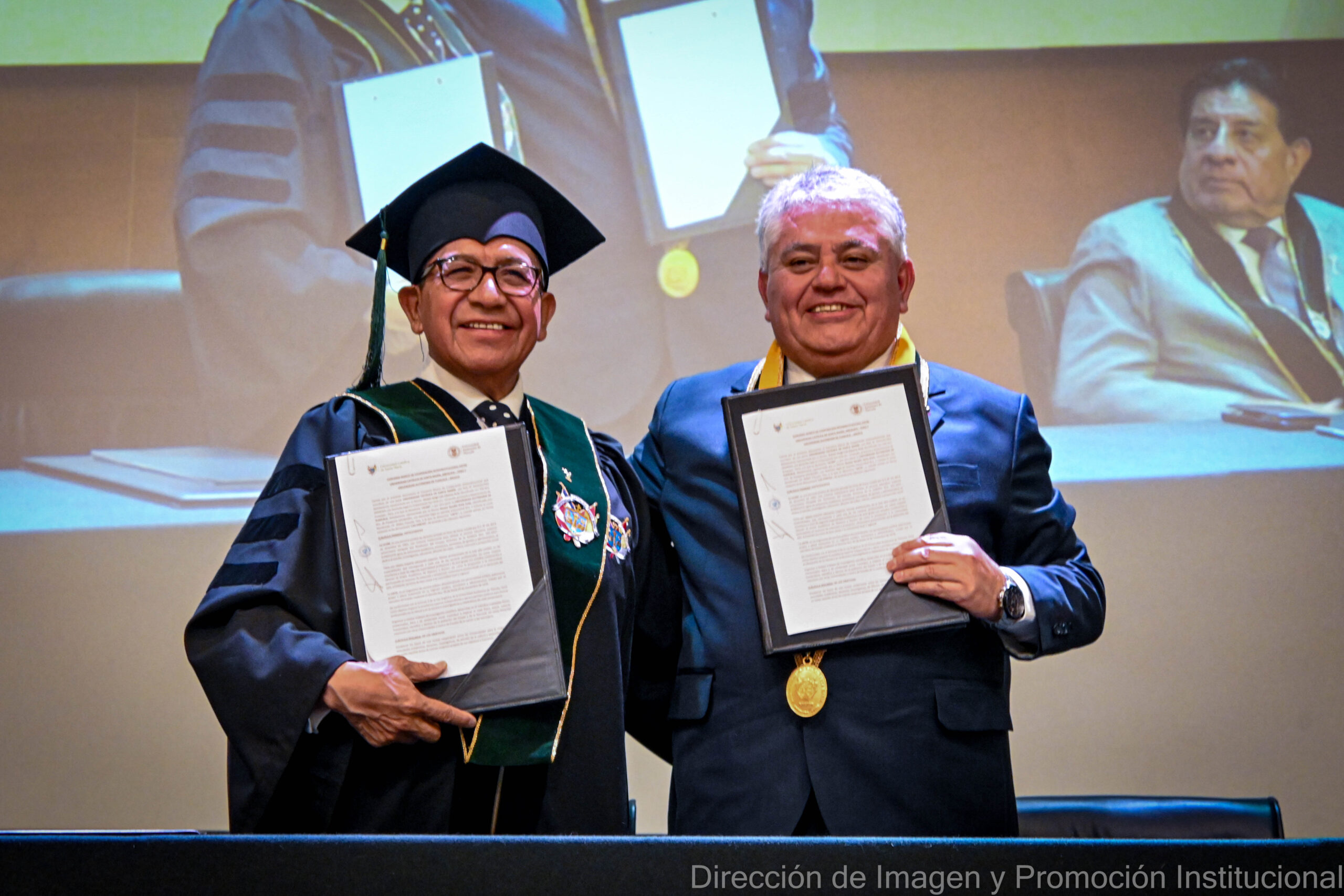 Este acuerdo con la Universidad Santa Maria de Perú busca impulsar acciones en materia de posgrado y de movilidad administrativa