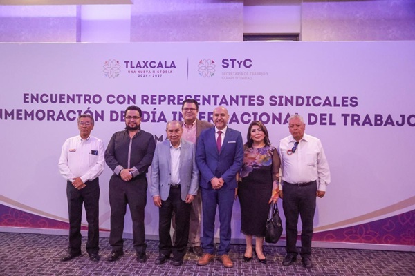 CROM, CTM y CROC respaldan política de bienestar laboral del gobierno de Tlaxcala