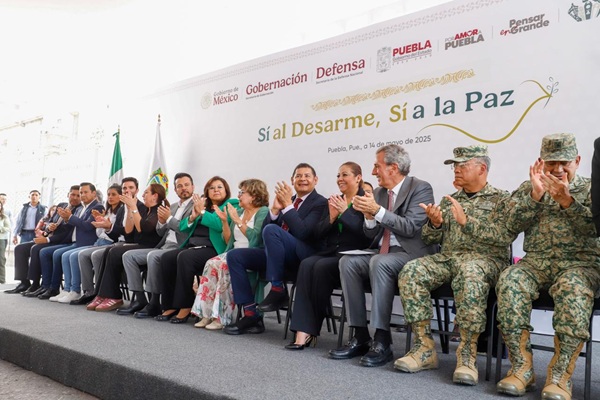Inicia programa “Sí al Desarme, Sí a la Paz" para desarme voluntario en Puebla