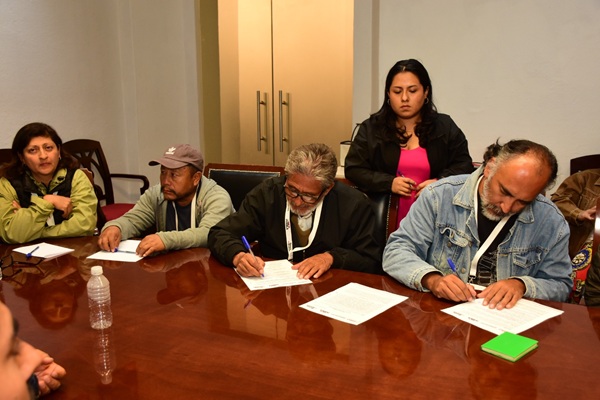 SEGOB e inconformes de San Andrés Cholula firman minuta de acuerdo