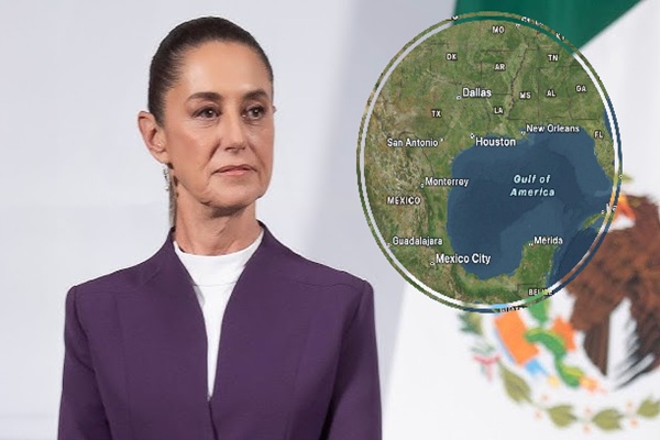 Sheinbaum solicita a Google mantener la denominación Golfo de México en mapas del territorio nacional