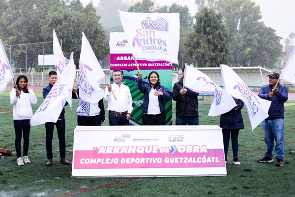 Comienza Lupita Cuautle modernización de espacios públicos con la rehabilitación del Complejo Deportivo Quetzalcóatl