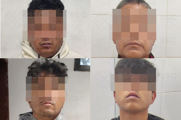Los cuatro sujetos detenidos por robo a transporte público son originarios de otros estados, y viajaban en una unidad originaria de Puebla