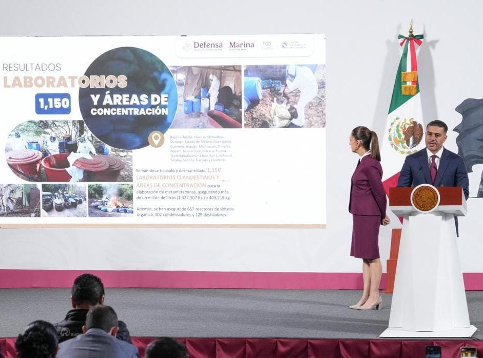 Omar García Harfuch, detalló los avances de la Estrategia Nacional de Seguridad y que dichos resultados son gracias a la coordinación