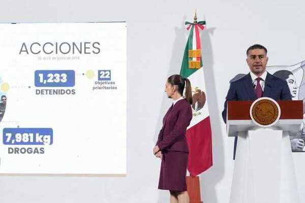 Omar García Harfuch, detalló los avances de la Estrategia Nacional de Seguridad y que dichos resultados son gracias a la coordinación