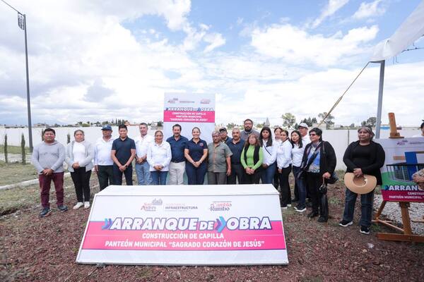 La obra contempla la construcción de la capilla del Panteón del Sagrado Corazón de Jesús en Tonanzintla y su red de distribución hidráulica