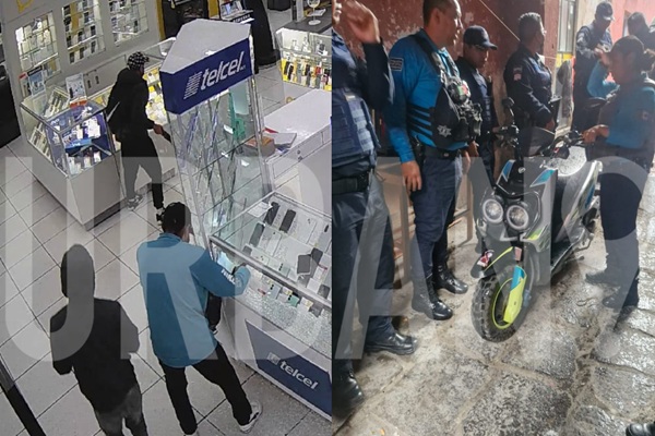 Policía Estatal y Turística captura a 5 asaltantes del Coppel de la 10 poniente; robaron 50 celulares