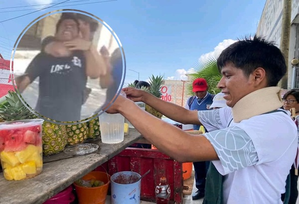 Reaparece Misael El Piñas, el joven agredido en Tehuacán; vuelve a su negocio y pide justicia