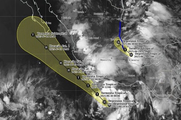 Servicio Meteorológico alerta por la depresión tropical Seis-E al sur de Guerrero; traerá lluvias fuertes en cinco entidades