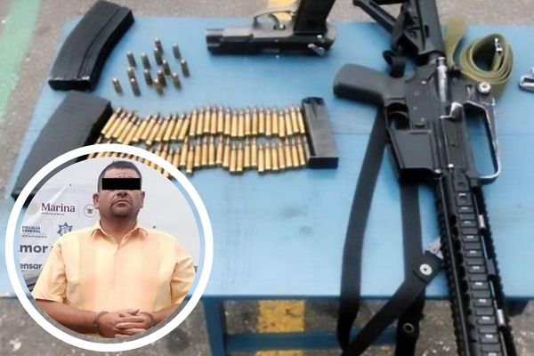 El hombre, ambas armas de fuego y los cartuchos útiles quedaron a disposición del Agente del Ministerio Público del Fuero Federal