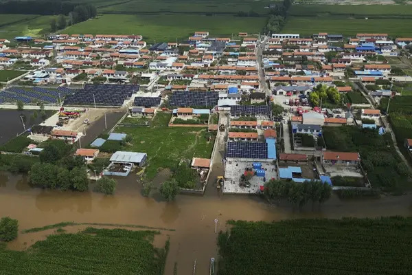El Centro de Cuidado de Ancianos de la Ciudad de Taishitun en el distrito de Miyun en Beijing se convirtió en una de las áreas más afectadas