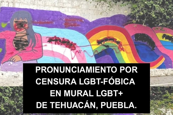 Comunidad LGBTTTIQ+ de Tehuacán denuncia censura por vandalismo a mural