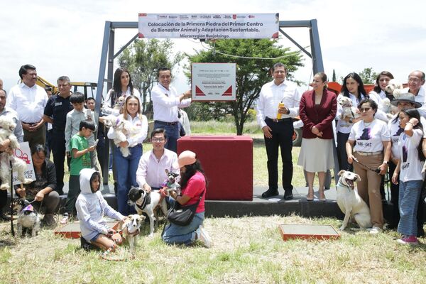 Armenta encabezó la ceremonia de la Primera Piedra del Centro de Bienestar Animal, el primero de 27 espacios que serán instalados