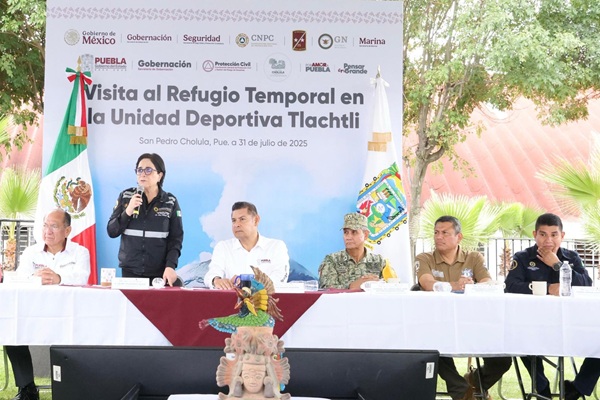 Reconoce Laura Velázquez, Coordinadora Nacional de Protección Civil, preparativos estatales ante Contingencia Volcánica