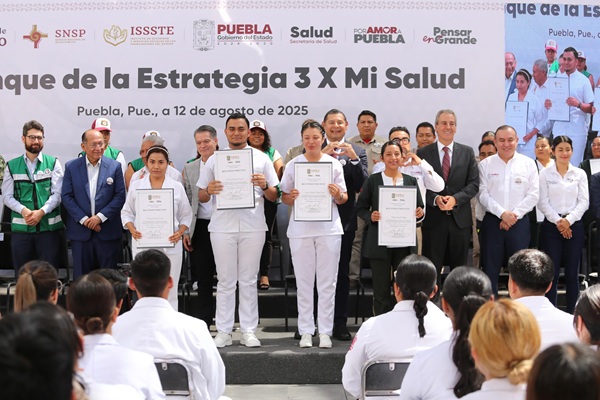 Arranca en Puebla la Estrategia Nacional 3 x Mi Salud