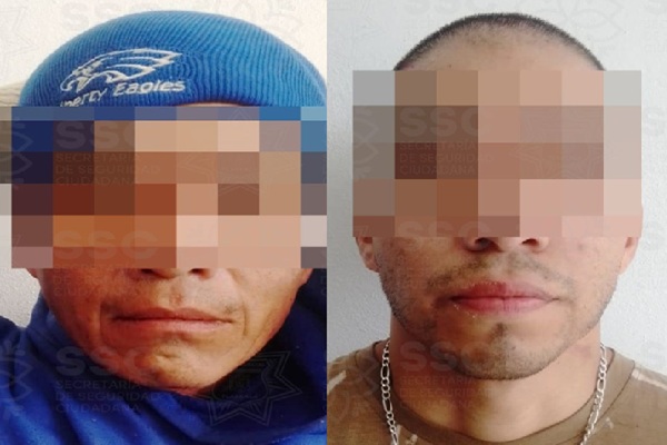 Asegura SSC a dos sujetos por robo a banco en Tlaxcala Capital
