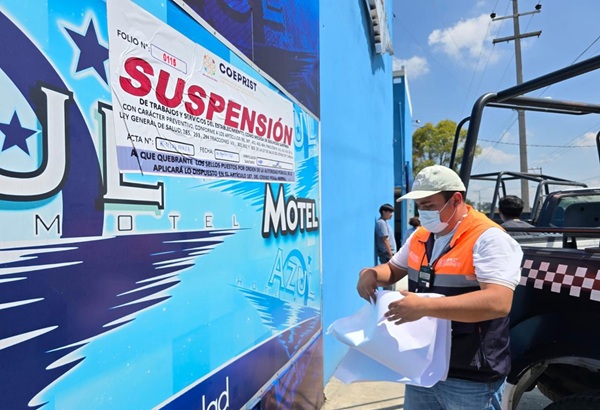 Coeprist clausura 9 hoteles en hoteles y moteles en cinco municipios