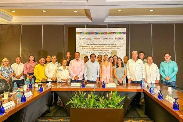 El acuerdo permitirá diseñar nuevas rutas turísticas y estrategias conjuntas, para fortalecer la presencia de Puebla en Guerrero y viceversa