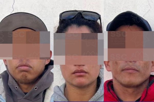 Recuperaron una camioneta Chevrolet Equinox con reporte de robo vigente en el Estado de México, y aseguraron a dos hombres y una mujer